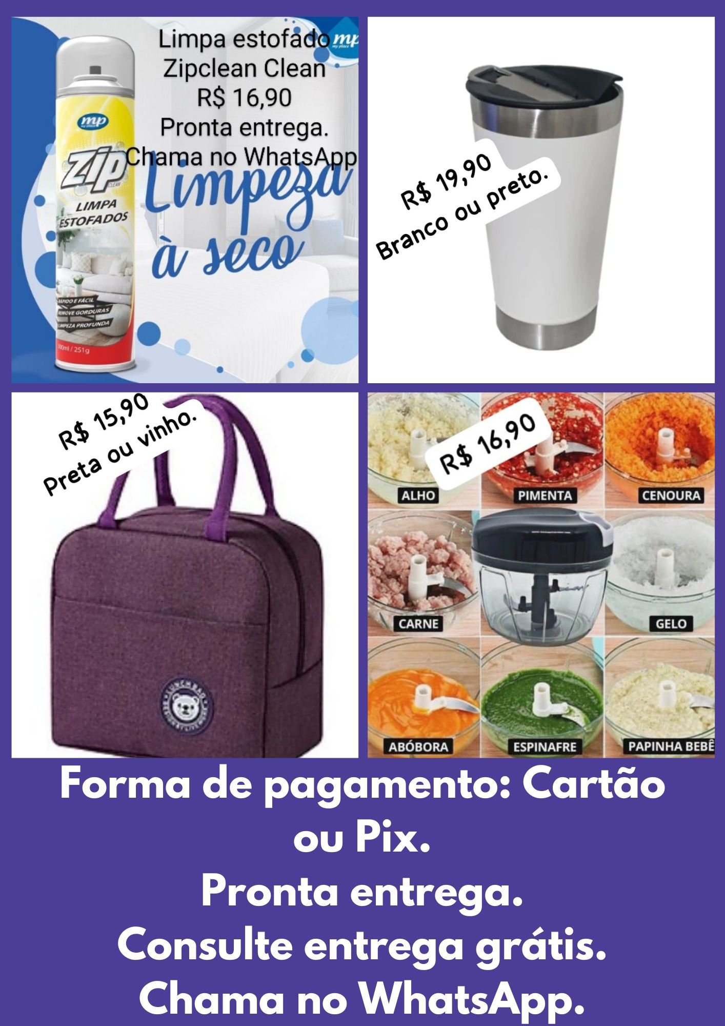 Produtos eletrônicos e utilidades para o lar.